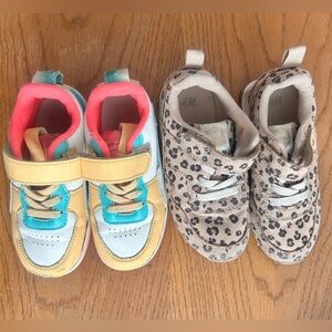 Leopard Print and Multicolor Kids Sneakers